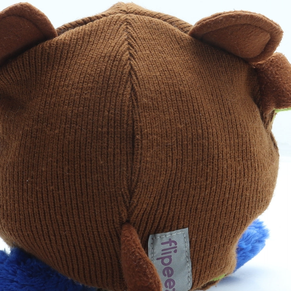 Flipeez Boys Brown Acrylic Bonnet One Size - Monkey