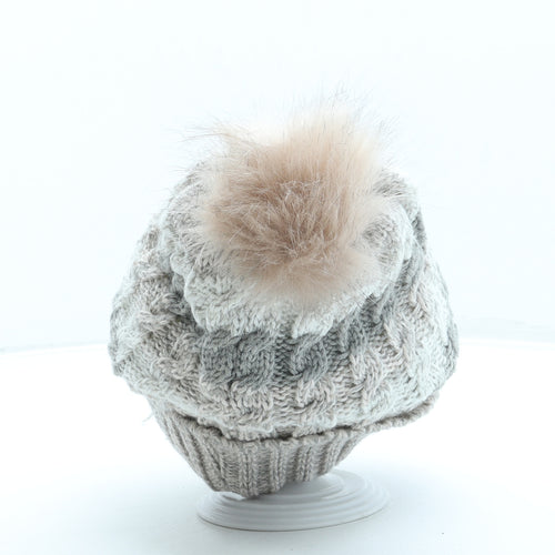 Preworn Womens Pink Acrylic Bobble Hat One Size - Pom Pom