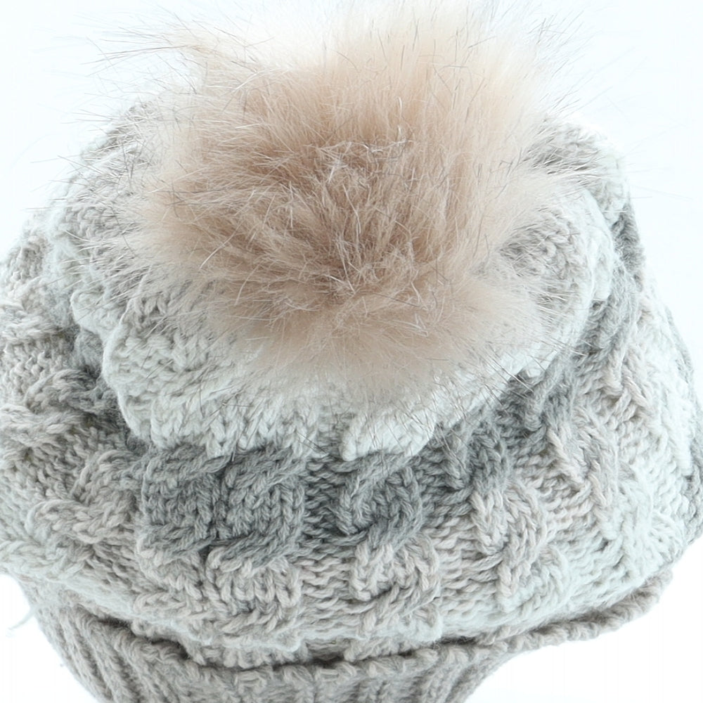 Preworn Womens Pink Acrylic Bobble Hat One Size - Pom Pom