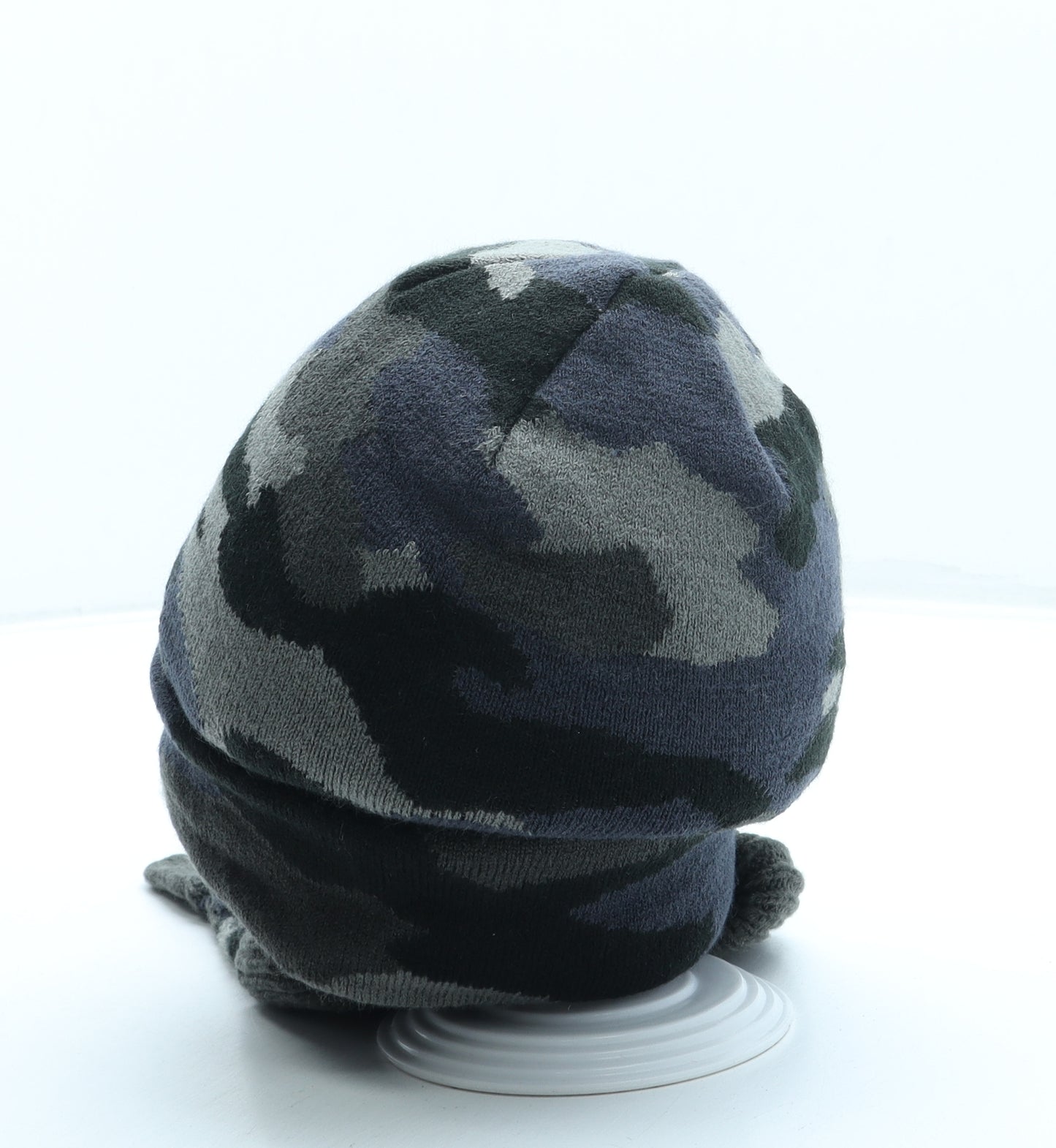 TU Boys Blue Camouflage Acrylic Beanie One Size - Gloves included