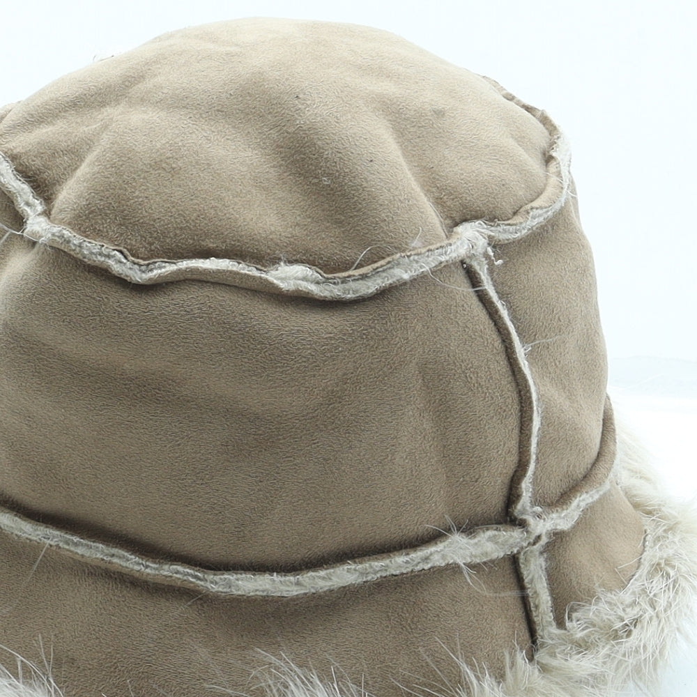 Marks and Spencer Womens Beige Polyester Bucket Hat Size S