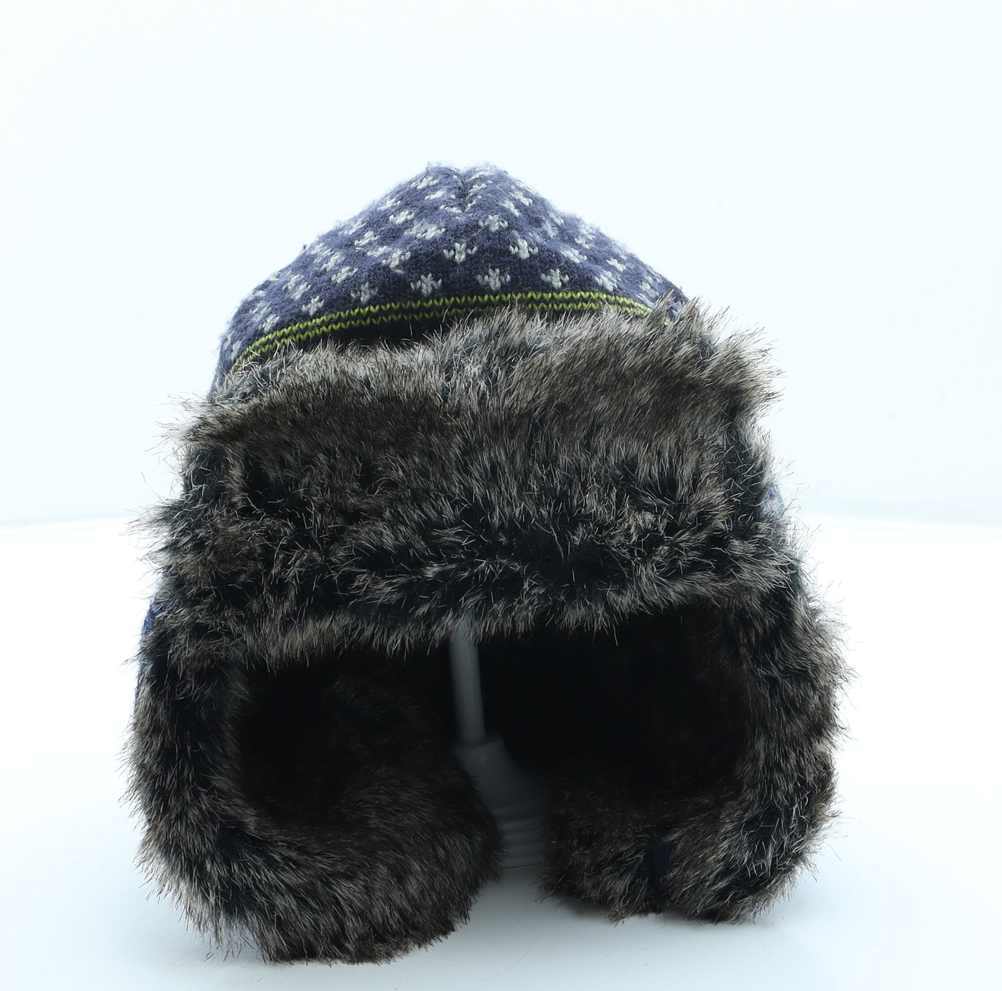 Ted Baker Boys Blue Geometric Acrylic Trapper Hat One Size