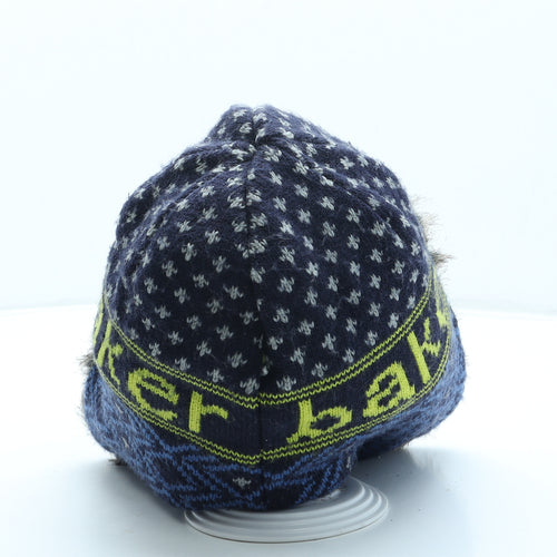 Ted Baker Boys Blue Geometric Acrylic Trapper Hat One Size