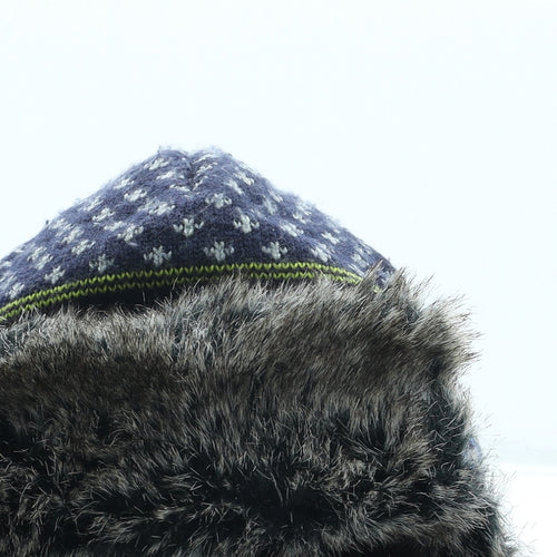Ted Baker Boys Blue Geometric Acrylic Trapper Hat One Size