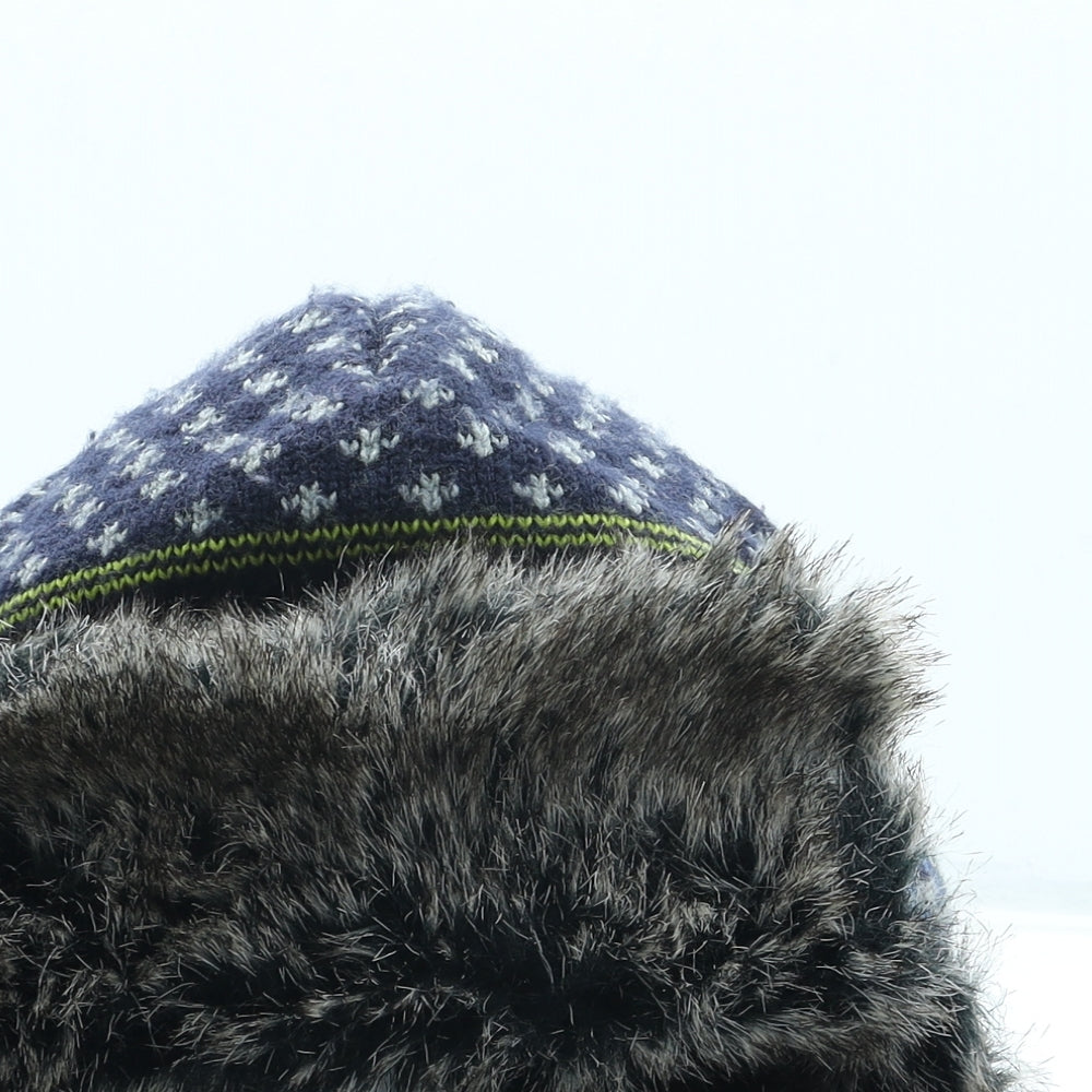 Ted Baker Boys Blue Geometric Acrylic Trapper Hat One Size
