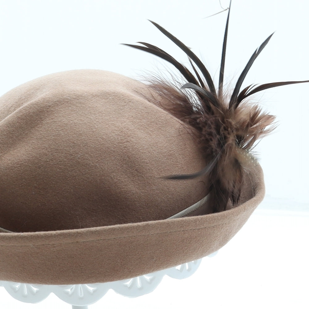 Right Impression Womens Brown Wool Fedora One Size - Feathers