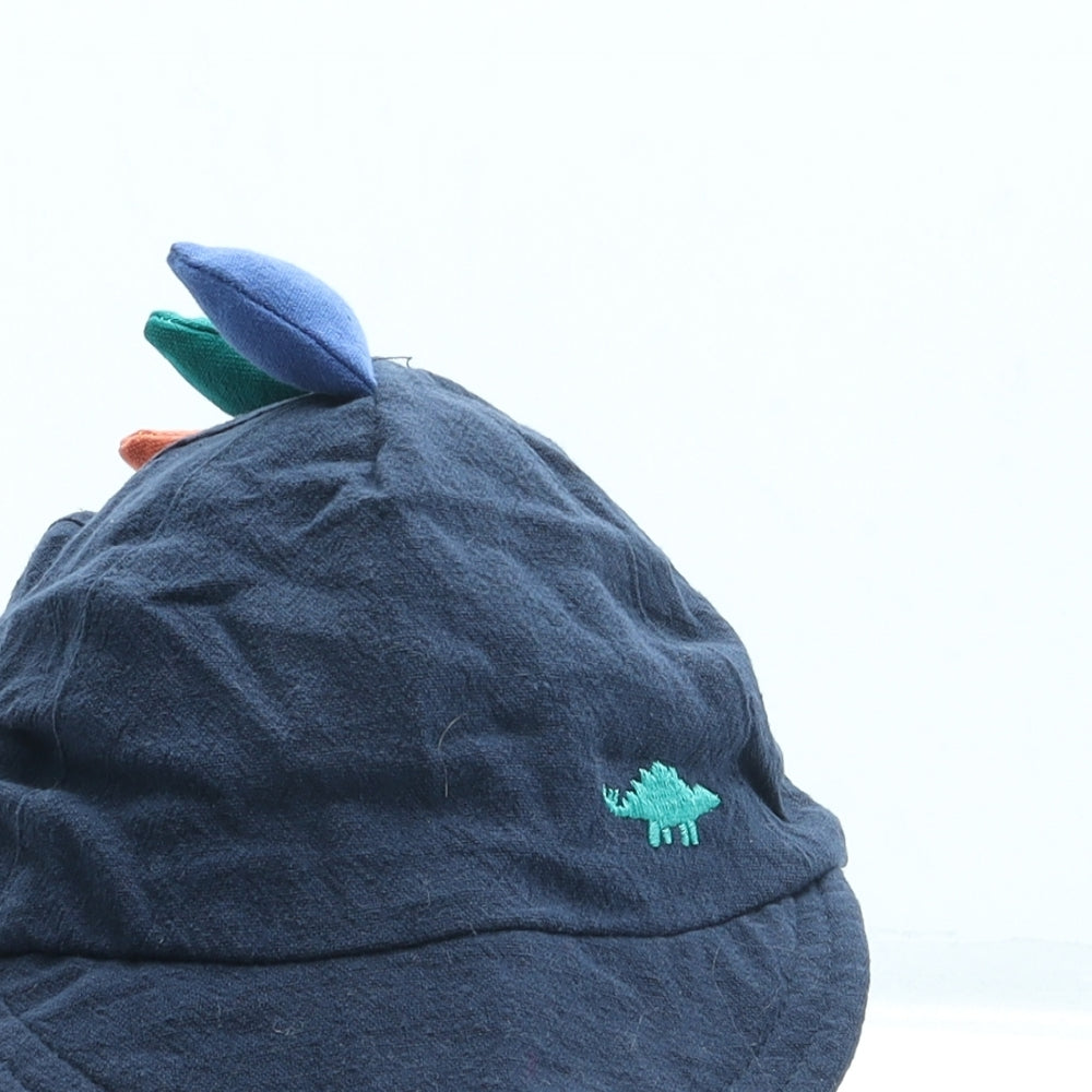 George Boys Blue Cotton Sun Hat One Size - Dinosaur