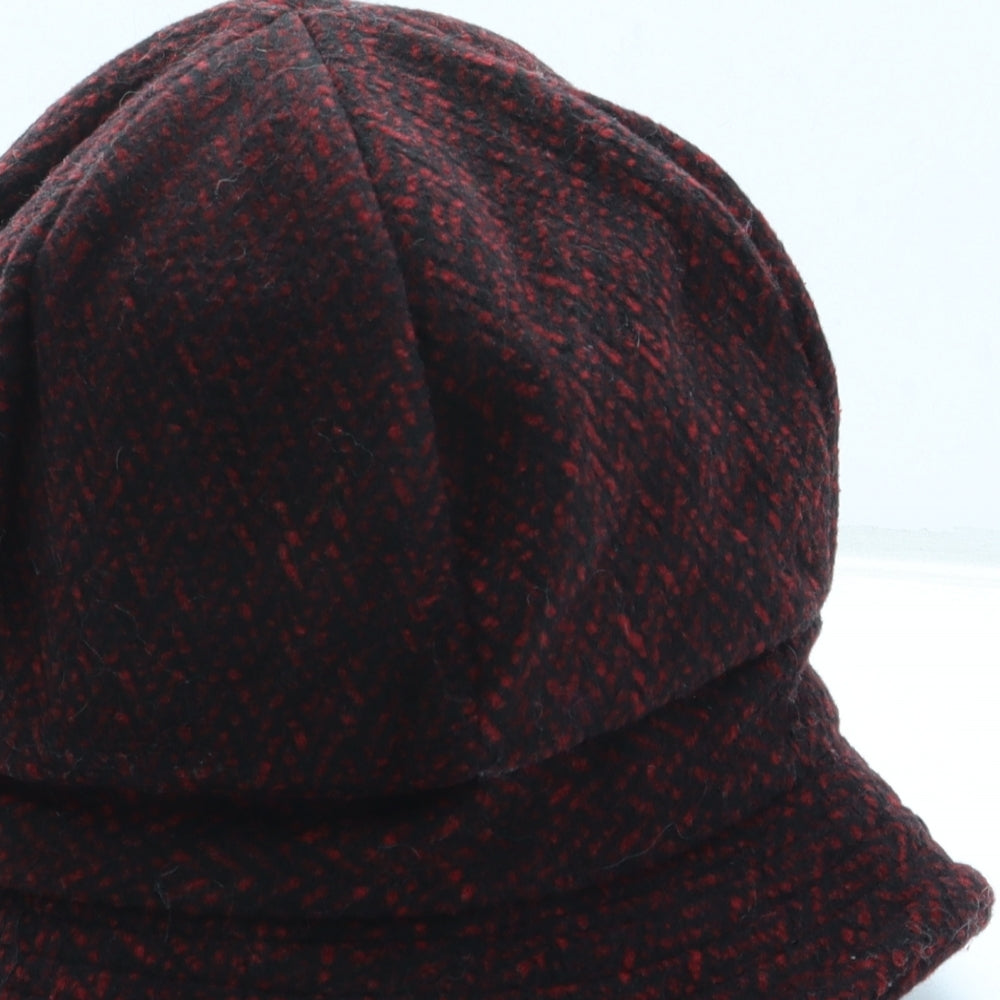 SheIn Womens Red Polyester Bucket Hat Size S