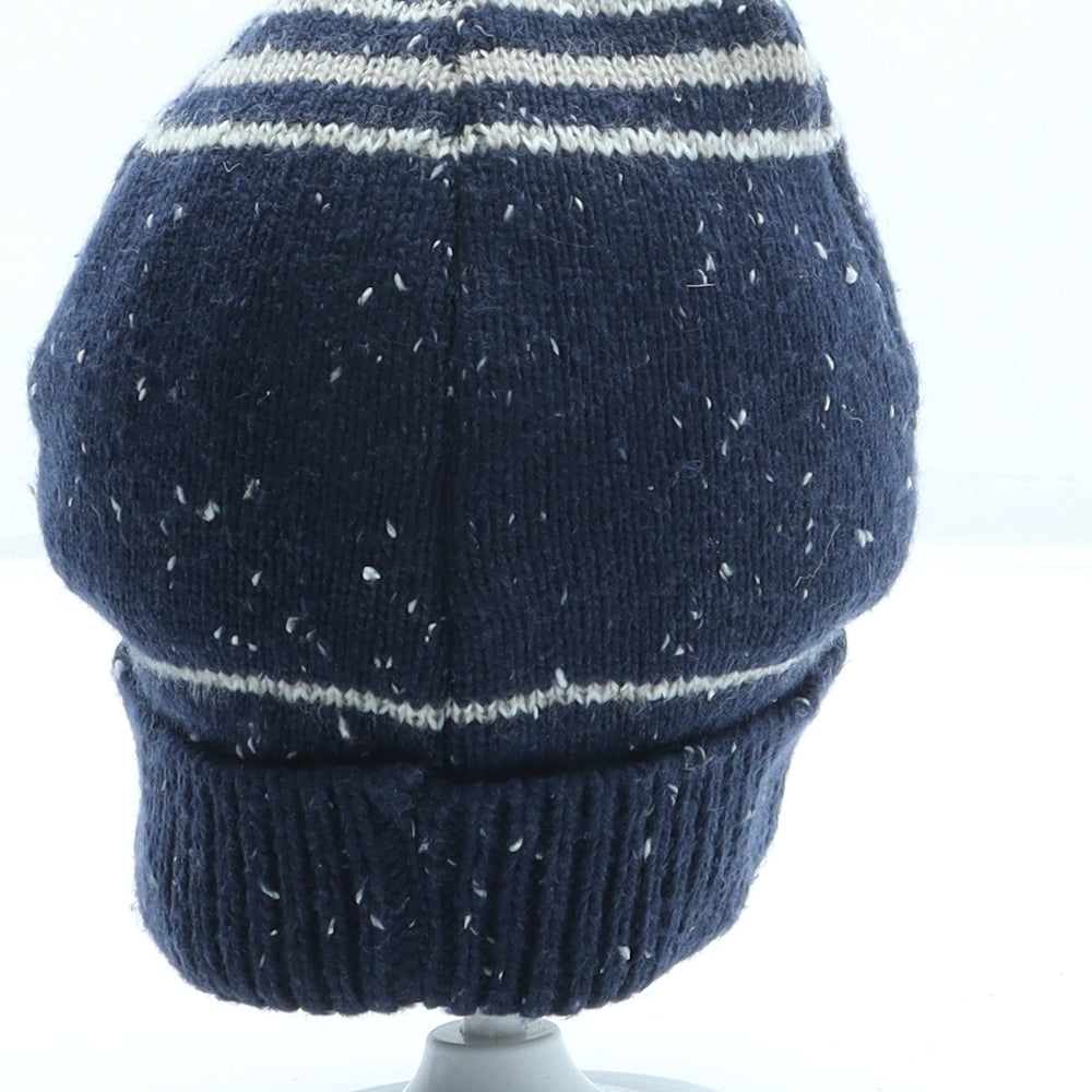 F&F Boys Blue Acrylic Beanie One Size - Wolf