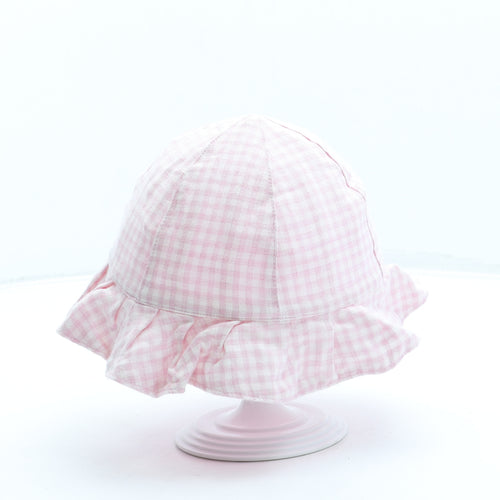 George Girls Pink Gingham Viscose Bucket Hat One Size