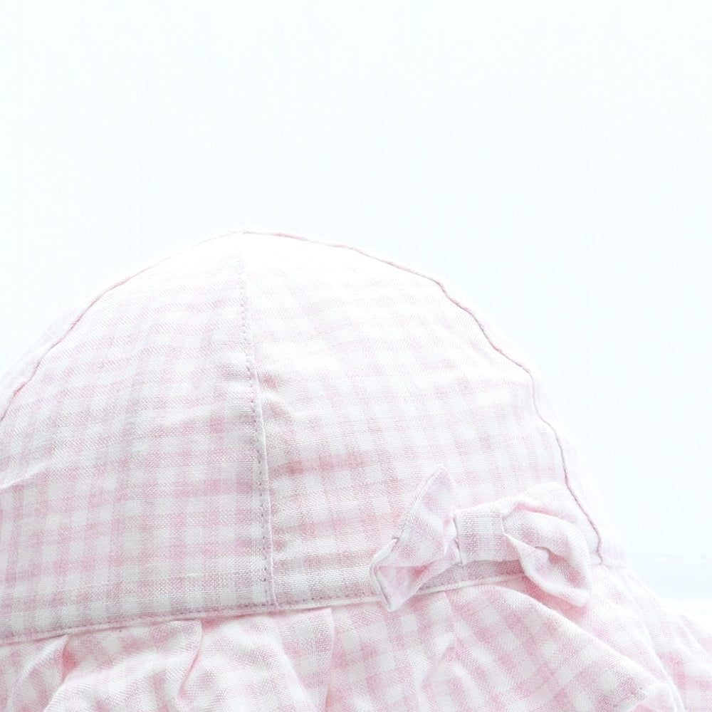 George Girls Pink Gingham Viscose Bucket Hat One Size