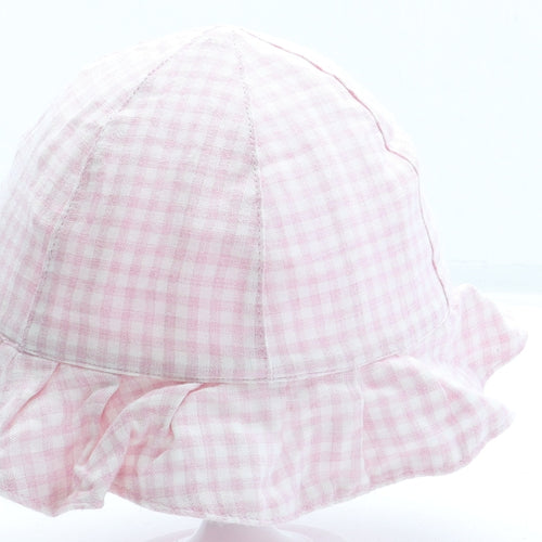 George Girls Pink Gingham Viscose Bucket Hat One Size