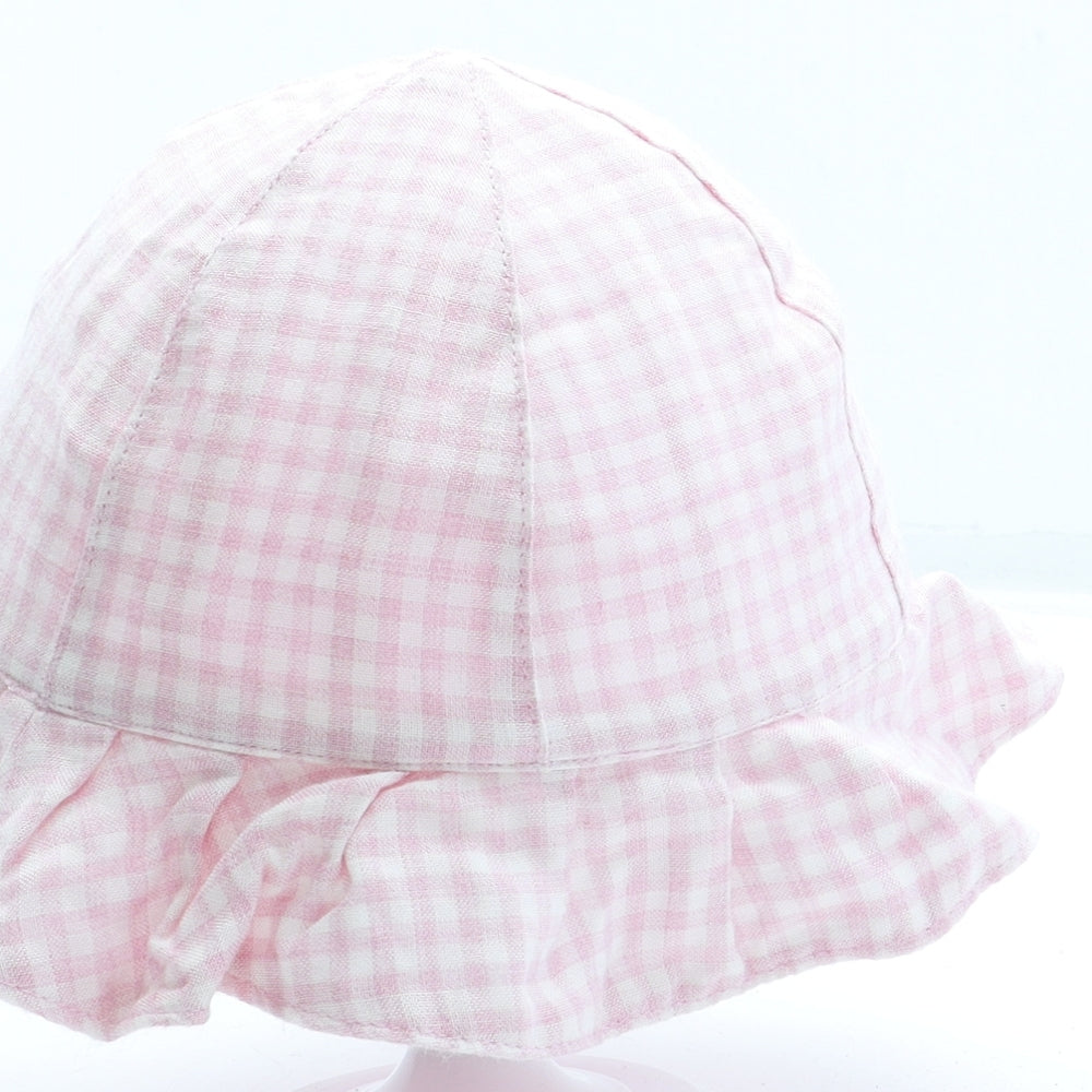 George Girls Pink Gingham Viscose Bucket Hat One Size