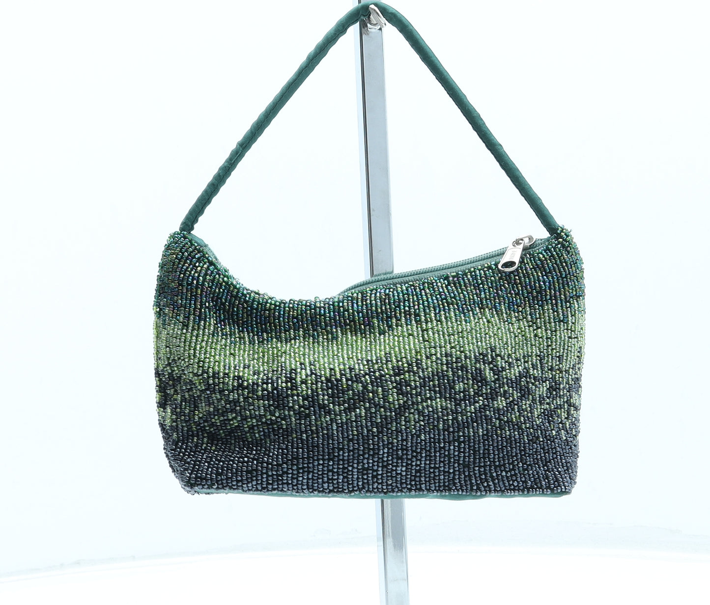 Etina Womens Green Polyester Top Handle Bag Size Small
