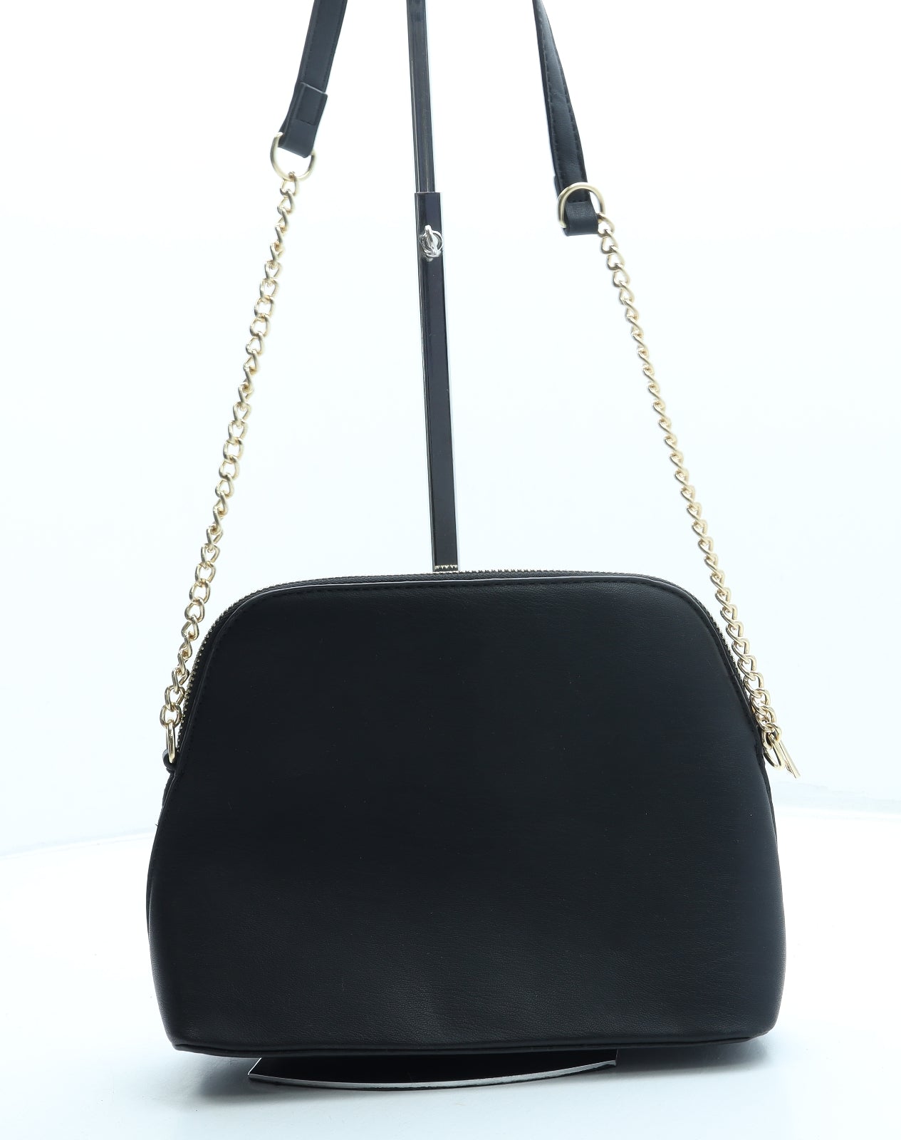 New Look Womens Black Geometric Polyester Crossbody Size Small