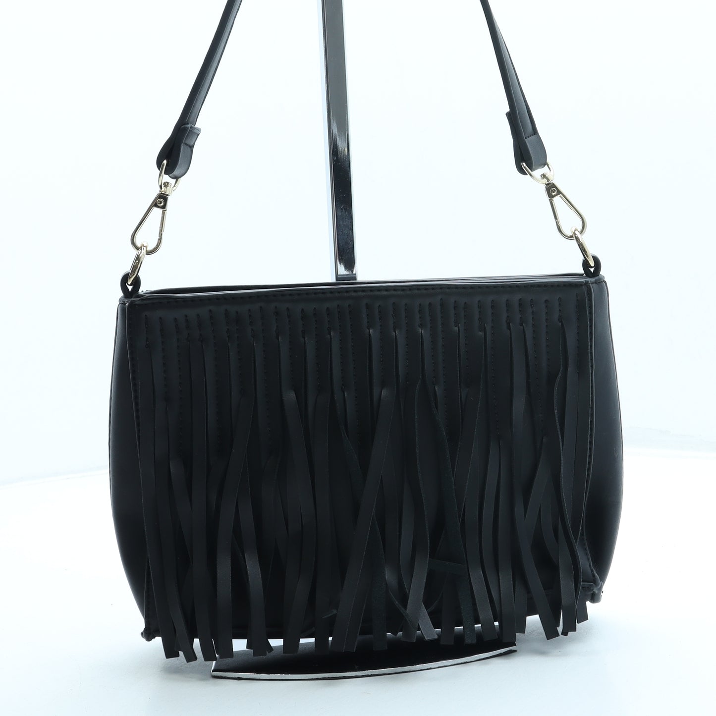 Skinny Dip Womens Black Leather Crossbody Size Small