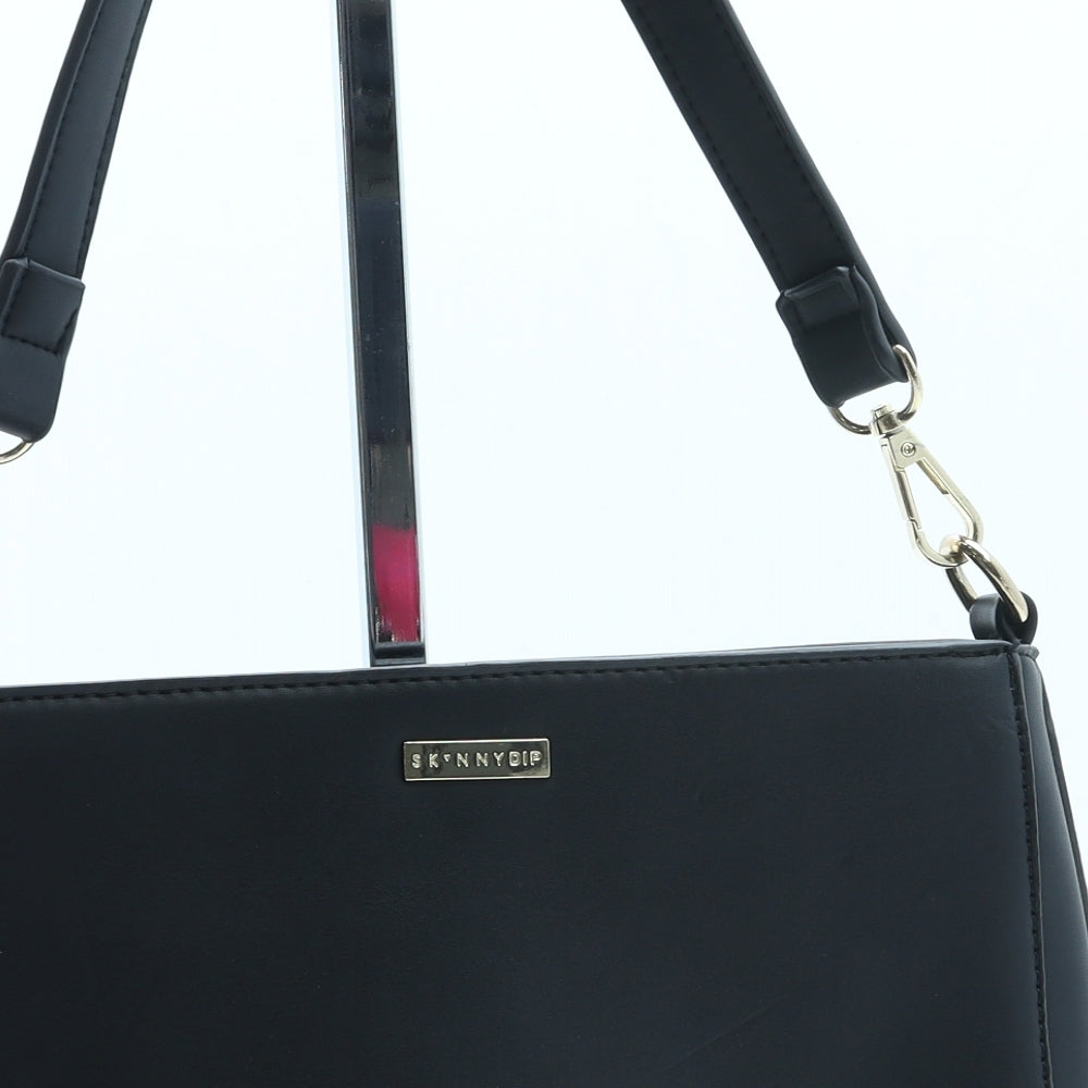 Skinny Dip Womens Black Leather Crossbody Size Small