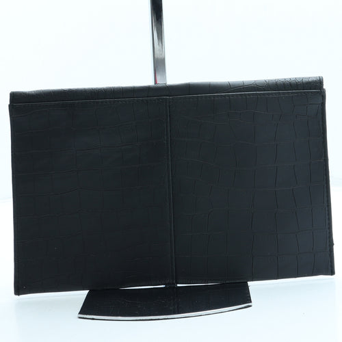 Dorothy Perkins Womens Black Animal Print Polyester Clutch Size Small