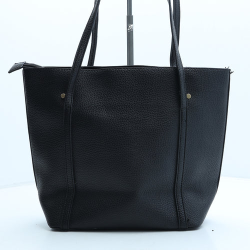 Linea Womens Black Polyurethane Tote Size Medium