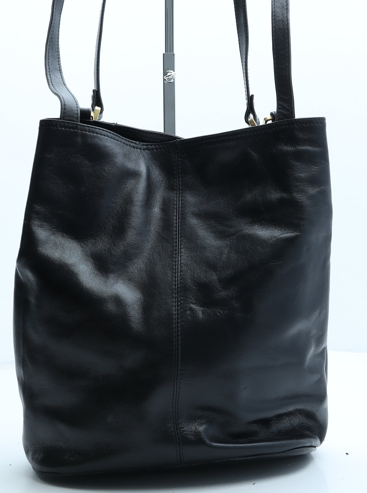 Debenhams Womens Black Leather Shoulder Bag Size Medium