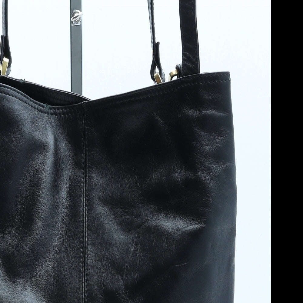 Debenhams Womens Black Leather Shoulder Bag Size Medium