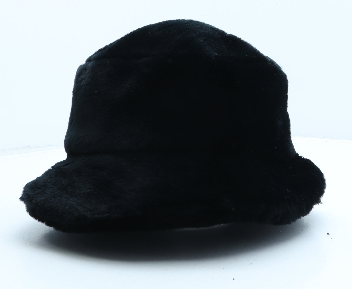 Preworn Womens Black Polyester Bucket Hat One Size - Faux Fur