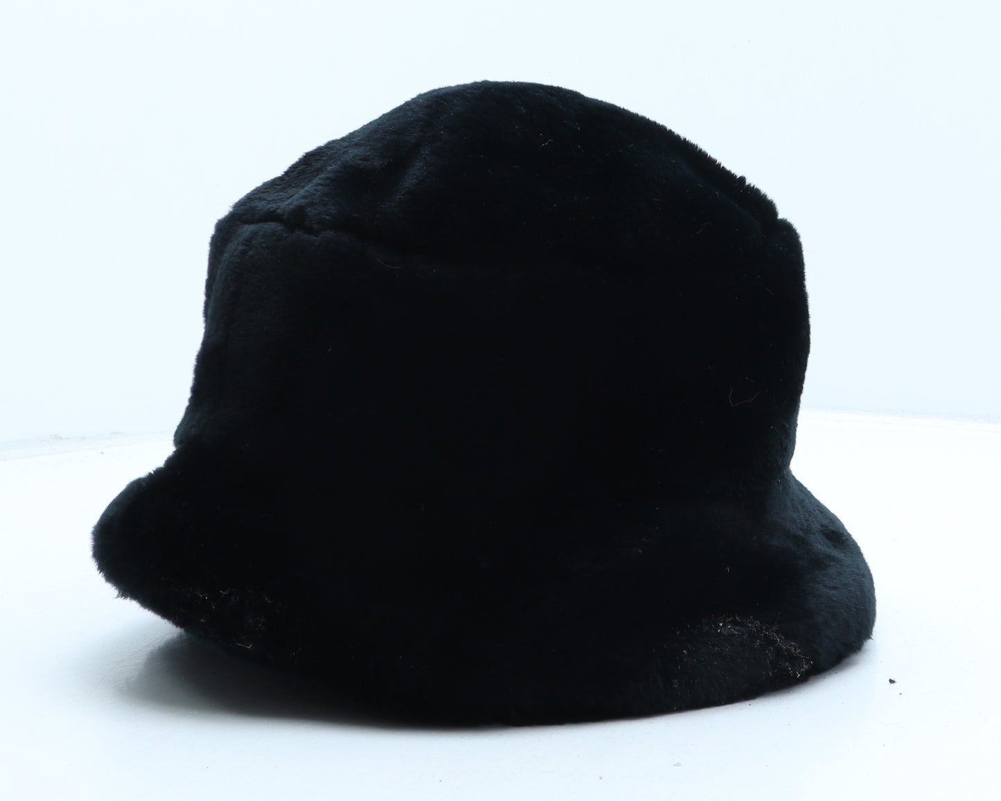 Preworn Womens Black Polyester Bucket Hat One Size - Faux Fur