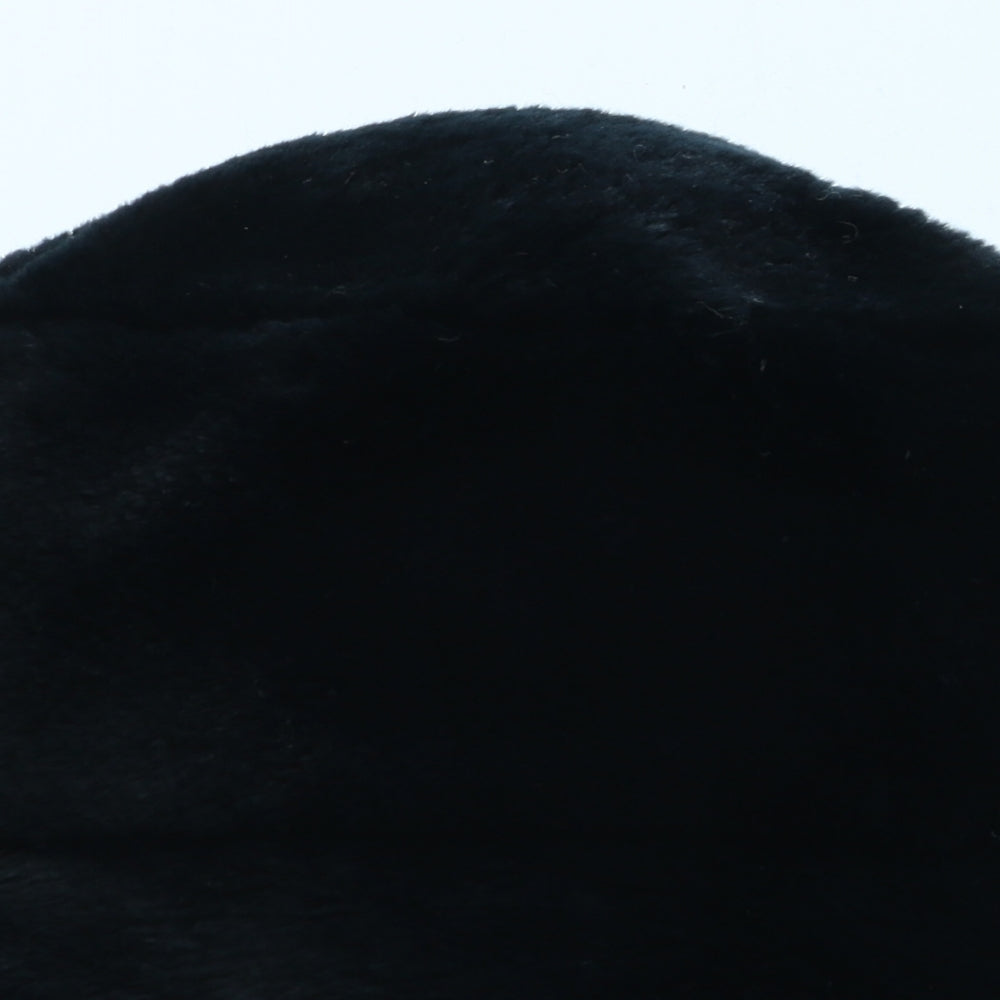Preworn Womens Black Polyester Bucket Hat One Size - Faux Fur