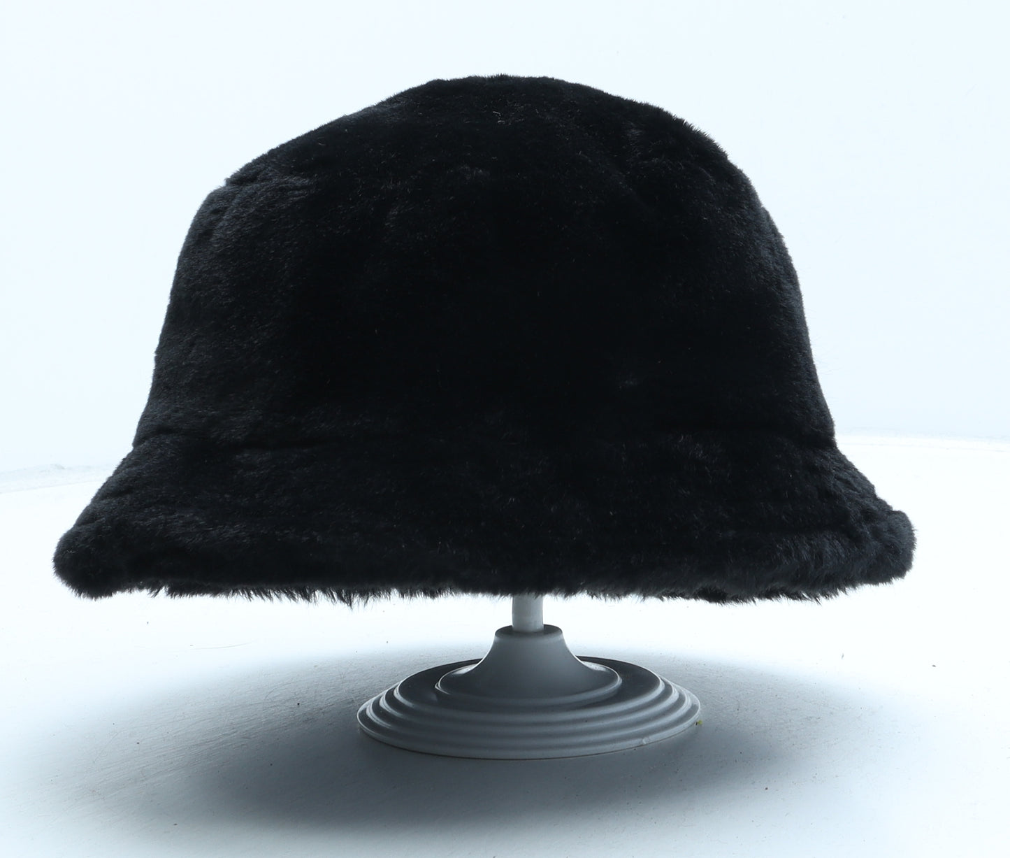 F&F Womens Black Polyester Bucket Hat One Size - Faux Fur