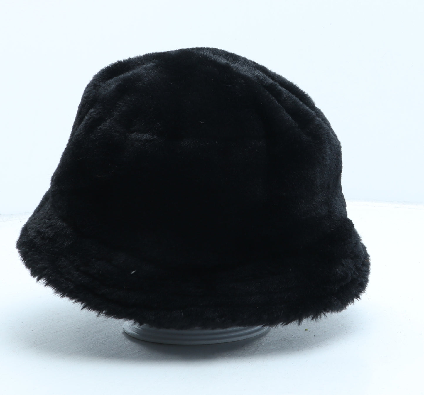 F&F Womens Black Polyester Bucket Hat One Size - Faux Fur