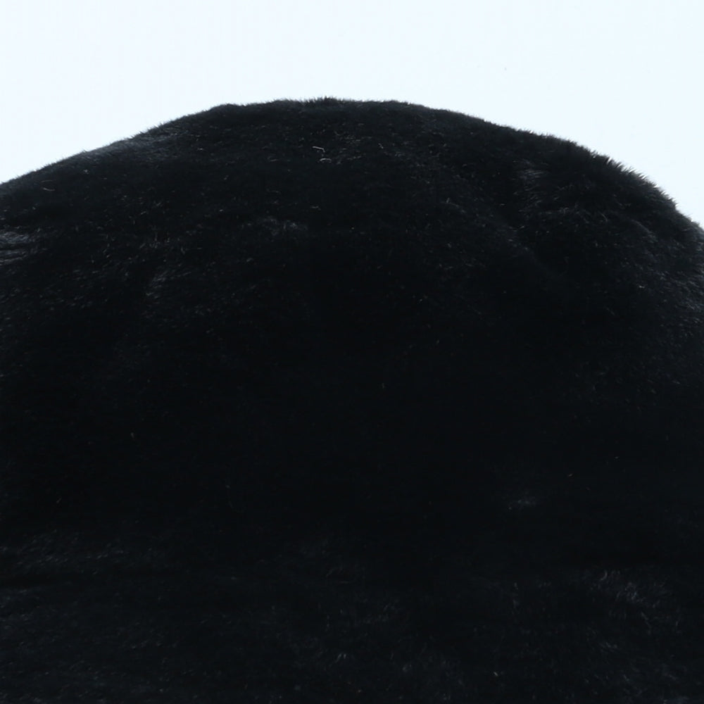 F&F Womens Black Polyester Bucket Hat One Size - Faux Fur