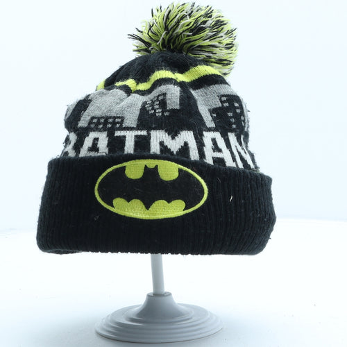 Primark Boys Black Acrylic Bobble Hat Size M