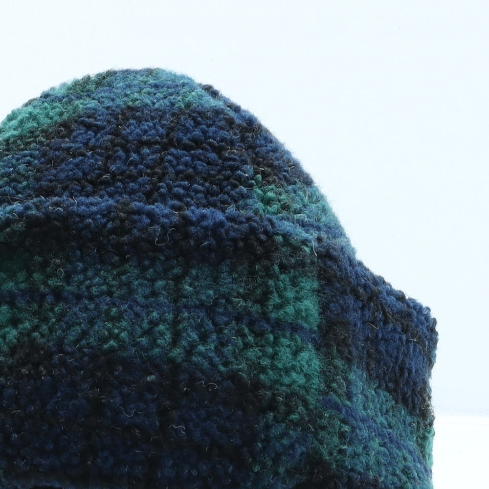 Preworn Womens Green Plaid Polyester Cloche One Size