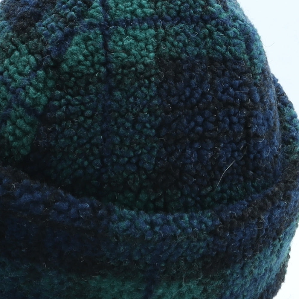 Preworn Womens Green Plaid Polyester Cloche One Size