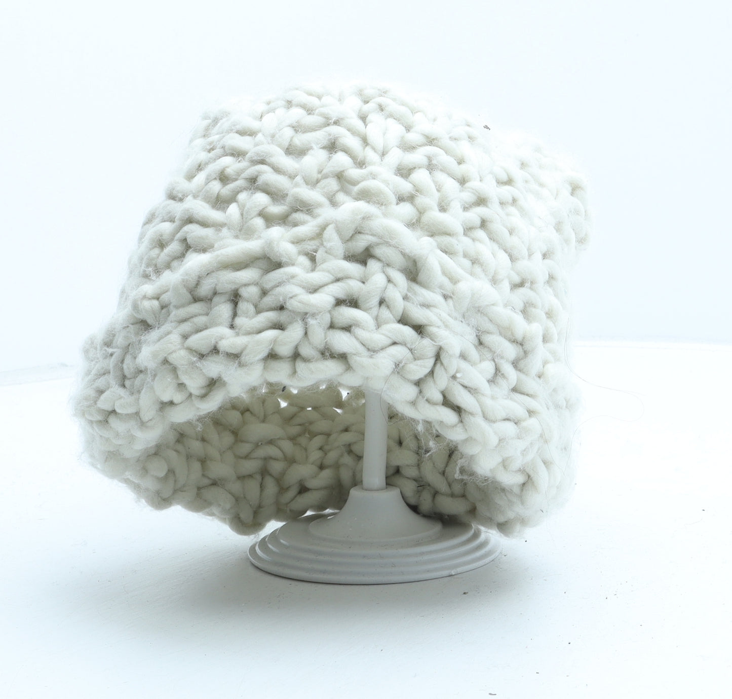 Primark Womens Beige Acrylic Bobble Hat One Size