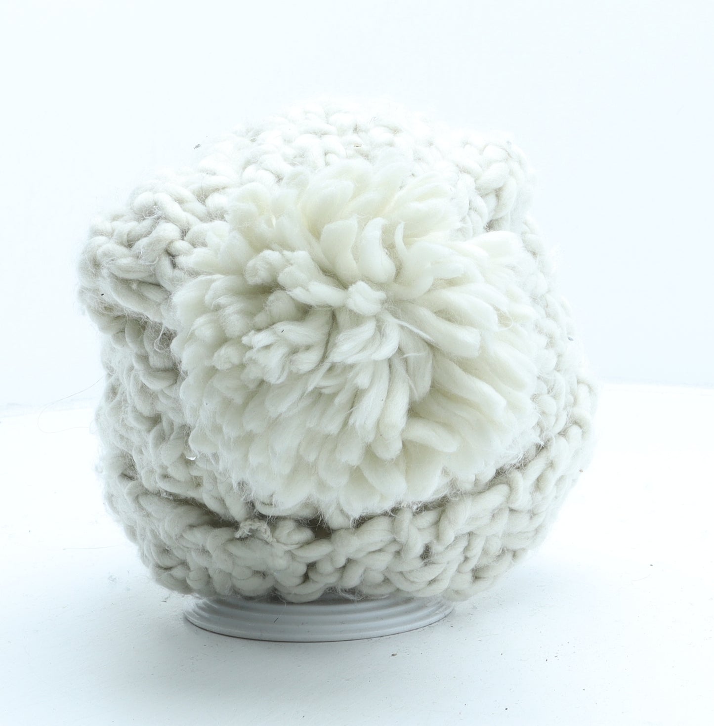 Primark Womens Beige Acrylic Bobble Hat One Size