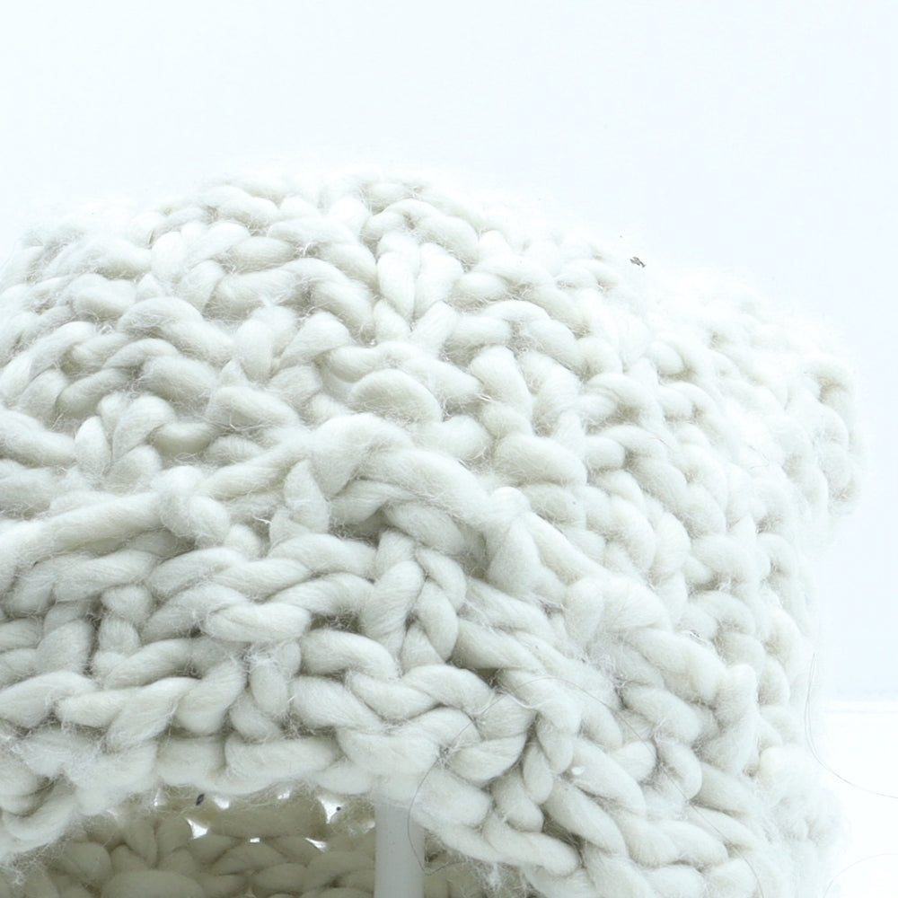 Primark Womens Beige Acrylic Bobble Hat One Size