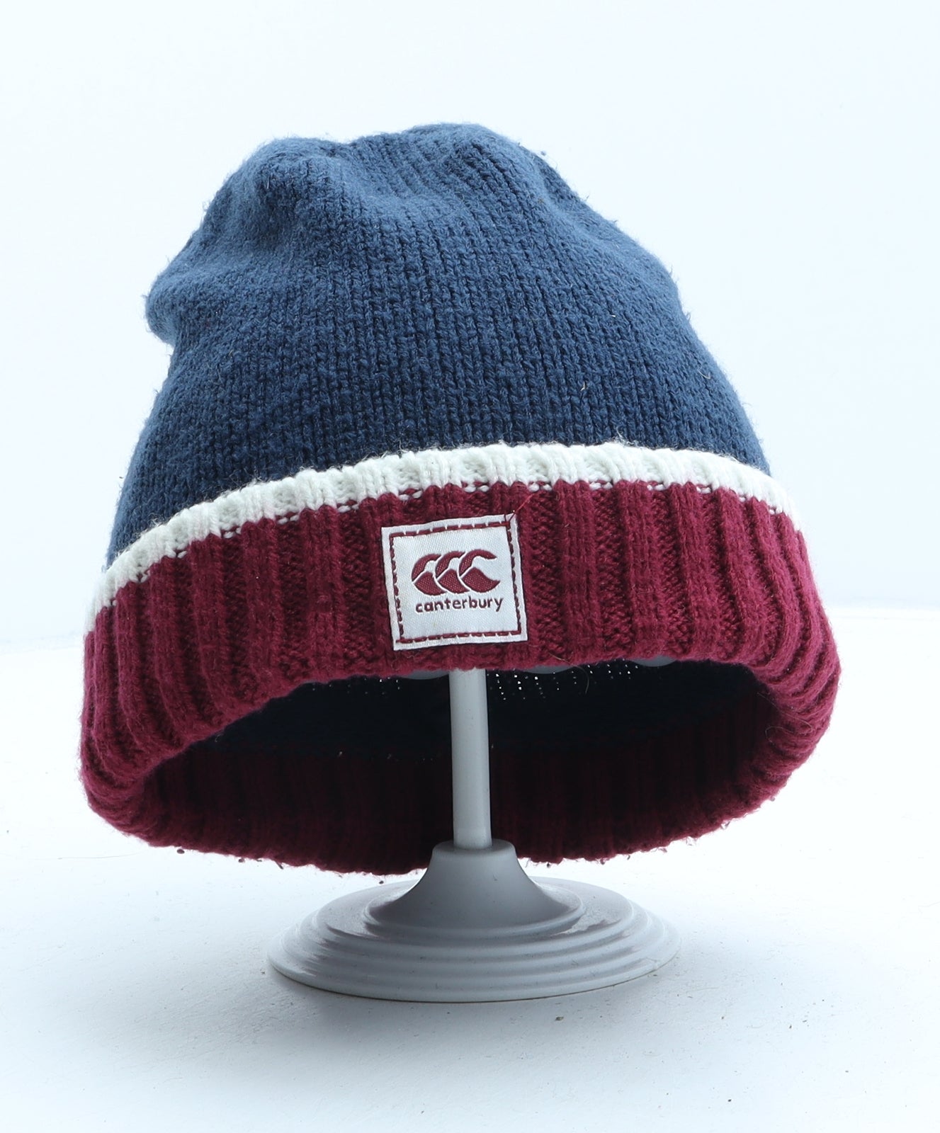 Marks and Spencer Mens Blue Acrylic Beanie One Size - Canterbury