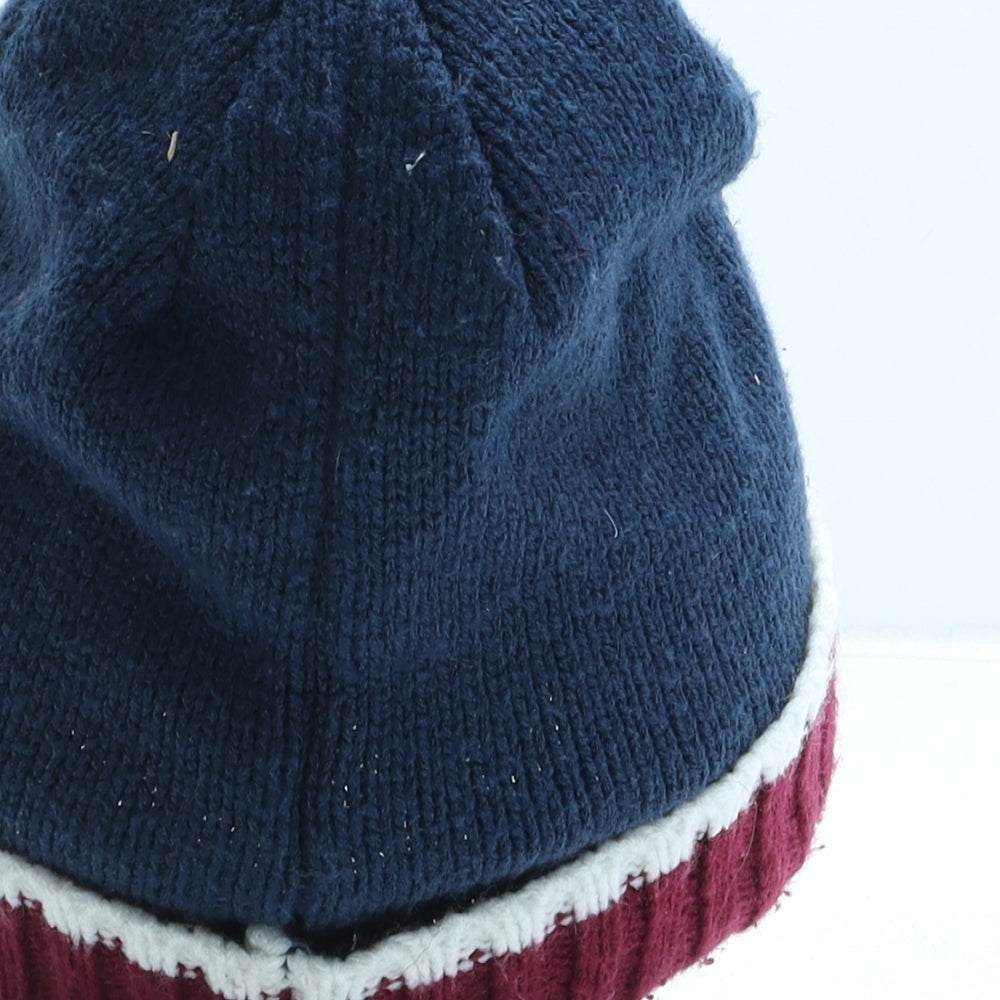 Marks and Spencer Mens Blue Acrylic Beanie One Size - Canterbury