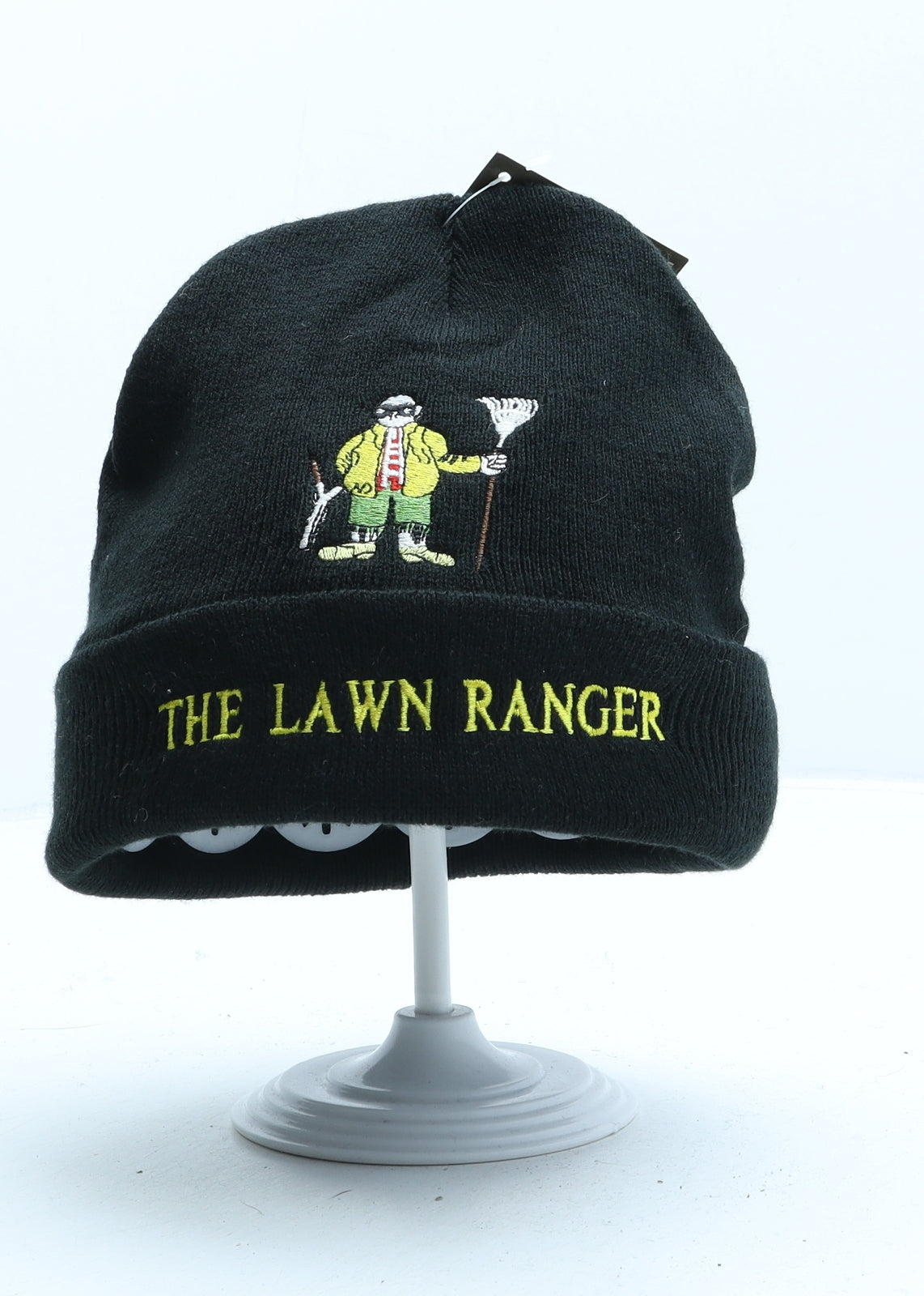 The Lawn Ranger Mens Black Acrylic Beanie One Size