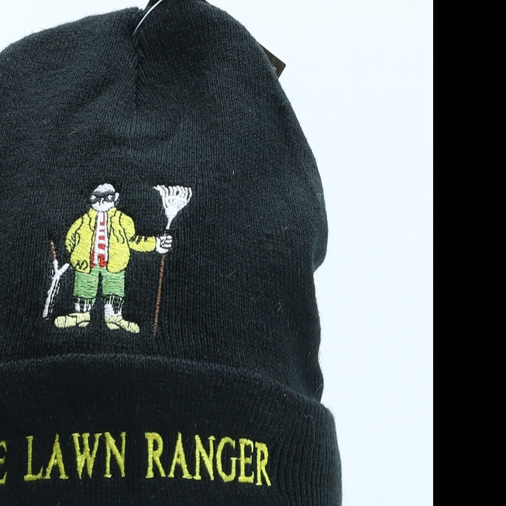 The Lawn Ranger Mens Black Acrylic Beanie One Size