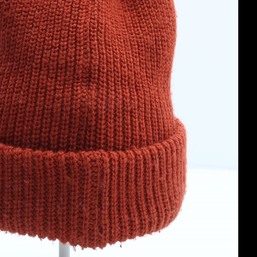 North Ridge Mens Orange Acrylic Beanie One Size