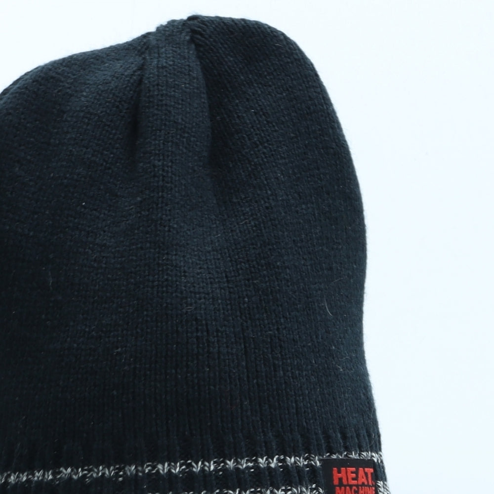 Heat machine Mens Black Acrylic Beanie One Size