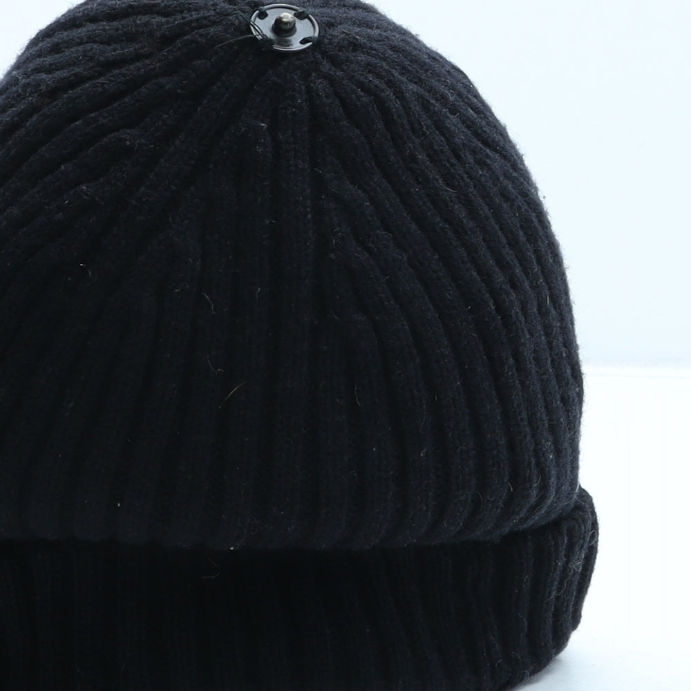 BKLYN Mens Black Wool Beanie One Size