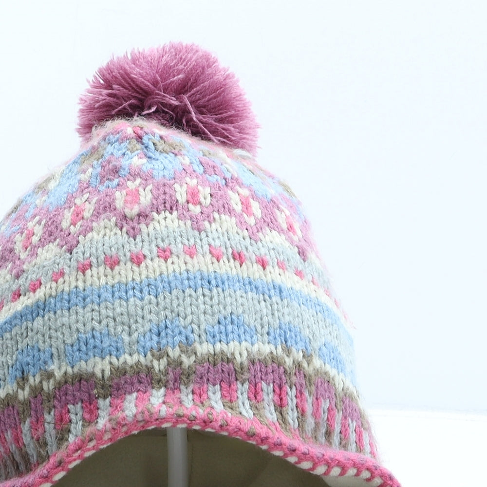Cotton Traders Womens Multicoloured Striped Acrylic Bonnet One Size