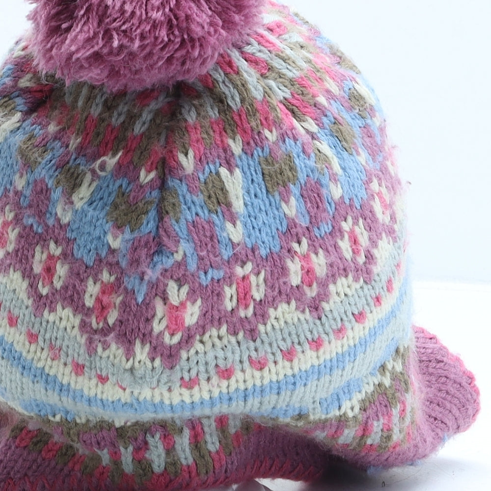 Cotton Traders Womens Multicoloured Striped Acrylic Bonnet One Size