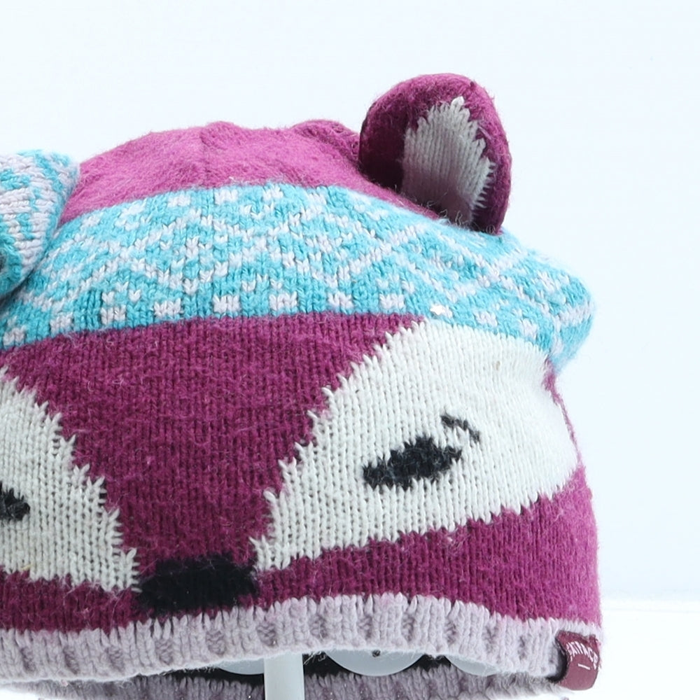 Fat Face Girls Purple Acrylic Beanie One Size - Fox