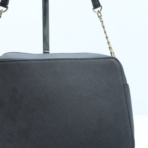 River Island Womens Black Polyurethane Crossbody Size Small - Croc Texture