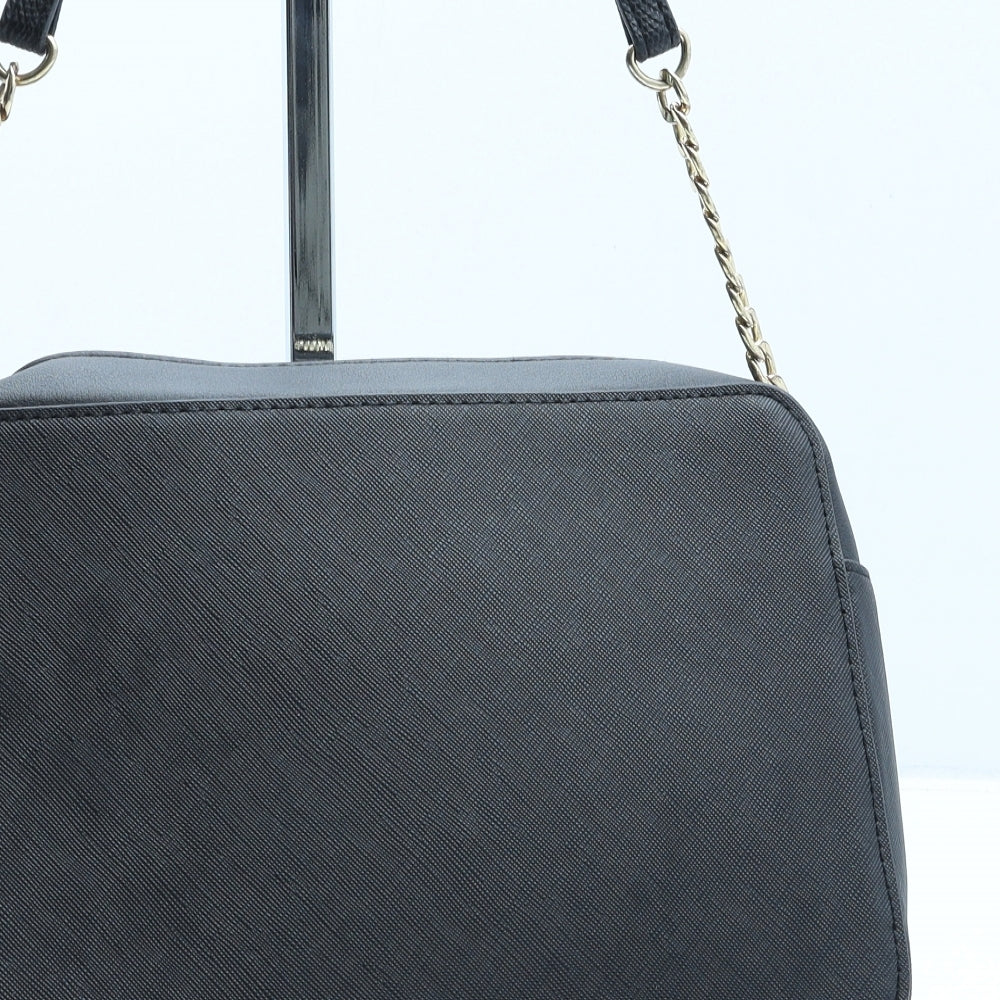 River Island Womens Black Polyurethane Crossbody Size Small - Croc Texture