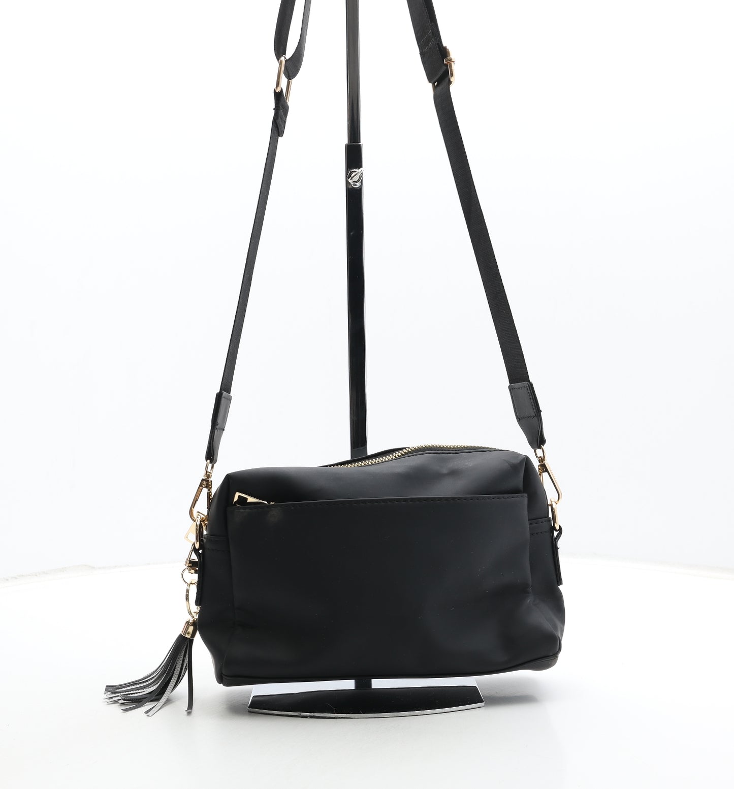 Roulens Womens Black Polyester Crossbody Size Small